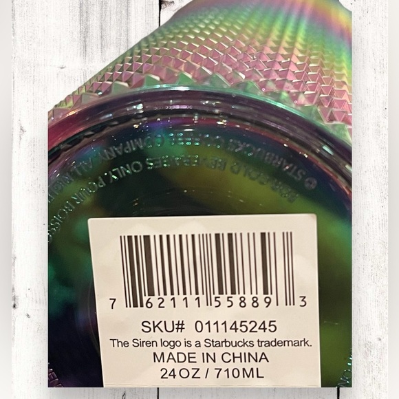 Starbucks Fall 2023 LE Oil Slick Rainbow Iridescent Venti Tumbler 24oz New - Picture 7 of 8